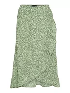 Spódnice - VERO MODA Damska spódnica Vmsara Gunna Hw Calf Skirt WVN, Reseda/Aop: sara, M - miniaturka - grafika 1