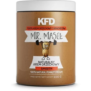 KFD Masło Orzechowe z Arachidów (Smooth) -1000 g - Słodkie kremy i masła - miniaturka - grafika 1