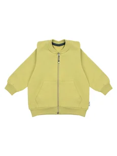 Chłopięca bluza bomberka ze stójką limonkowa Nicol,r.74 - Bluzy dla chłopców - miniaturka - grafika 1