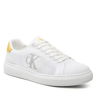 Baleriny - Sneakersy CALVIN KLEIN JEANS - Casual Cupsole 1 YM0YM00327 White/Yellow 0K7 - grafika 1