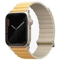 Akcesoria do smartwatchy - Pasek wymienny Uniq Revix Premium Edition Reversible na Apple Watch 42/44/45/49mm (UNIQ-45MM-REVPCYELIVY) Żółty/Beżowy - miniaturka - grafika 1