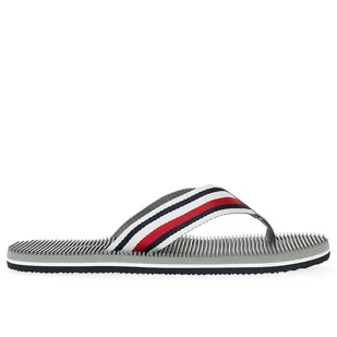 Japonki Tommy Hilfiger Massage Footbed Oly Beach Sandal FM0FM05025-PRT - szare - Klapki i japonki męskie - miniaturka - grafika 1