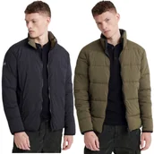 Kurtki męskie - Kurtka męska Superdry Printed dwustronna brązowa czarna ocieplana pikowana-XL - miniaturka - grafika 1