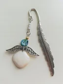 Zakładki do książek - ZAKŁADKA DO KSIĄŻKI DUŻY ANIOŁ MASA PERŁOWA GIFT - miniaturka - grafika 1