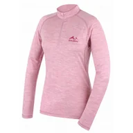 Koszulki sportowe damskie - Damska bielizna termoaktywna Husky Merow zip L Rozmiar: XL / Kolor: różowy - miniaturka - grafika 1