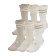 Skarpetki damskie - Skarpetki treningowe uniseks (6-pack) Under Armour UA Essential 6pk Crew - beżowe - miniaturka - grafika 1