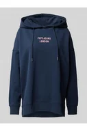 Bluzy damskie - Bluza z kapturem o kroju oversized z nadrukiem z logo model RIKKI - Pepe Jeans - miniaturka - grafika 1