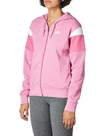Bluzy damskie - Nike Damska bluza W Nsw Hrtg Hoodie Fz Flc Sweatshirt różowy Magic Flamingo/Cosmic Fuchsia/White/(White) XL - miniaturka - grafika 1