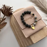 Bransoletki - Bransoletka różaniec dla chłopca KAMIENIE NATURALNE aniołek - miniaturka - grafika 1