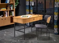 Biurka - Halmar SMART biurko B-1 dąb naturalny/czarny (1p=1szt) 49018602 - miniaturka - grafika 1