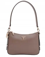 Torebki damskie - Guess Torebka Damska Beżowa Mała na Zamek z Logo Gna - miniaturka - grafika 1