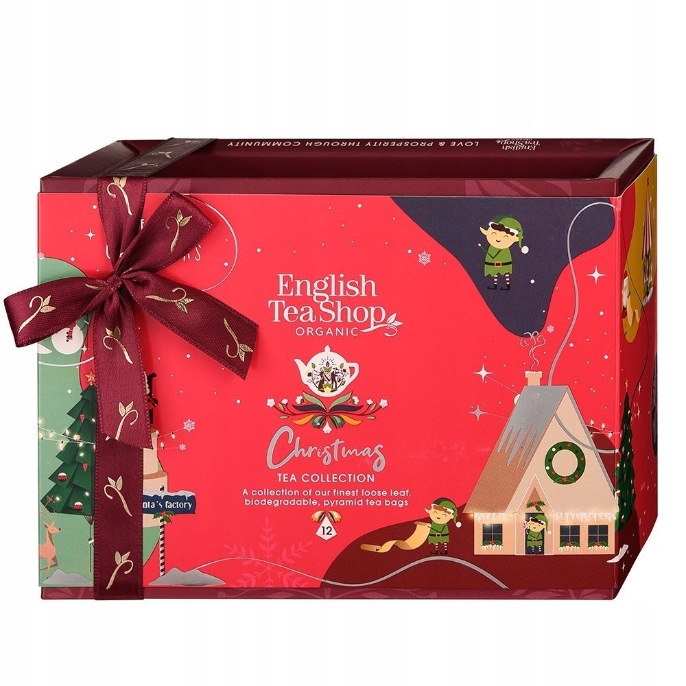 Zestaw herbat na prezent BIO Christmas Tea - 12 piramidek English Tea Shop