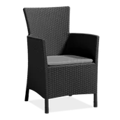 Fotele i krzesła ogrodowe - Fotel ogrodowy IOWA Graphite - miniaturka - grafika 1