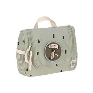 LÄSSIG Kosmetyczka dla dzieci, worek na pranie, kosmetyczka do zawieszenia, 20 cm/Mini Washbag Happy Prints oliwkowa, zielony, TU EU, kosmetyczka dla dzieci - Kosmetyczki, organizery i kuferki - miniaturka - grafika 1