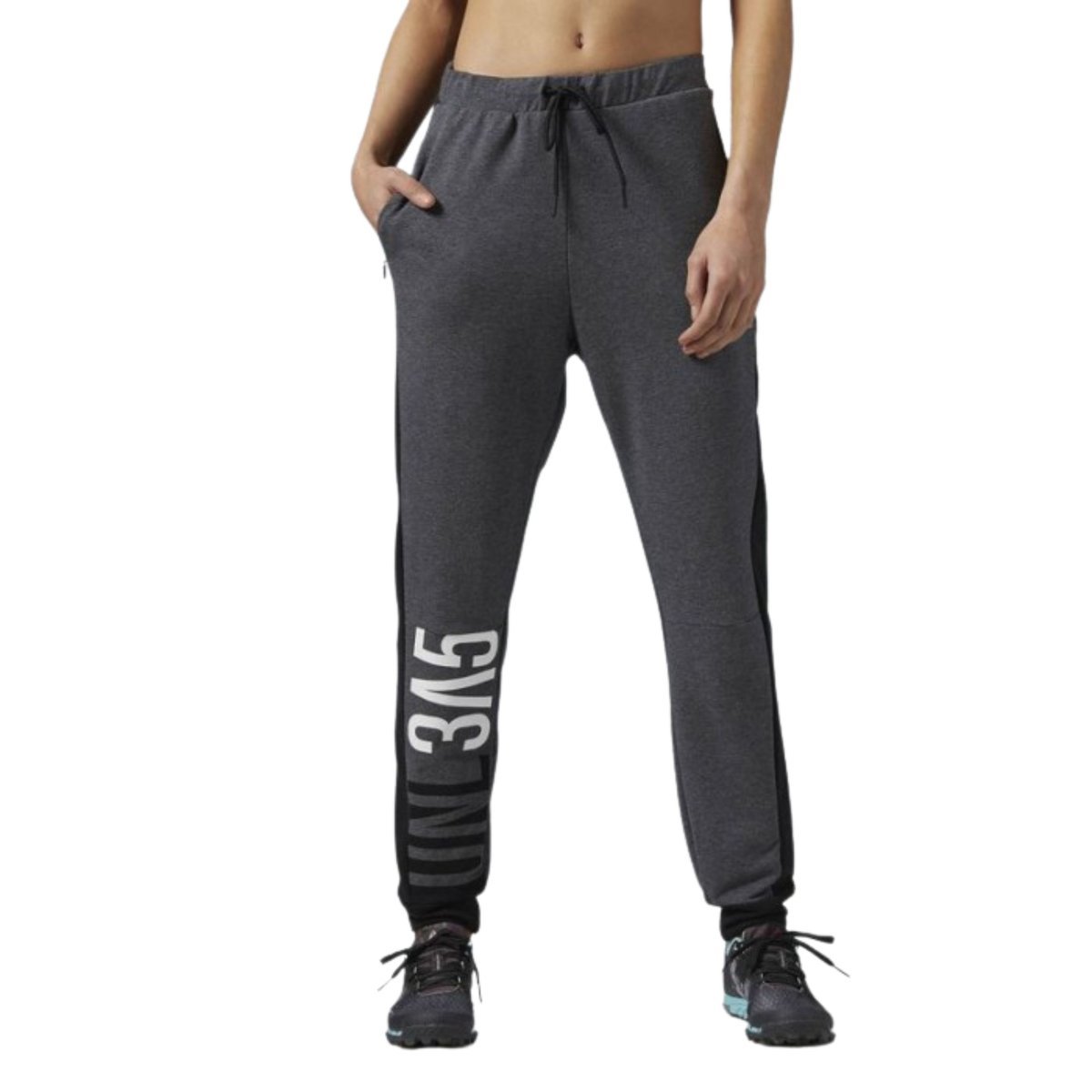 Damskie Spodnie Dresowe Szare Reebok Workout Ready S