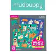 Puzzle - Mudpuppy Puzzle magnetyczne Koty i Psy 2x20 el. 4+ 8518862076 - miniaturka - grafika 1