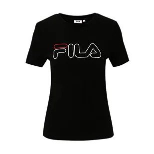 FILA Damska koszulka z tabliczką, czarna, XS, czarny, XS - Koszulki i topy damskie - miniaturka - grafika 1