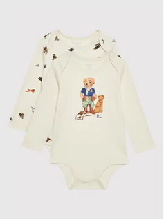 Body dla niemowląt - Polo Ralph Lauren Komplet 2 par body dziecięcych 320876718001 Beżowy Regular Fit - grafika 1