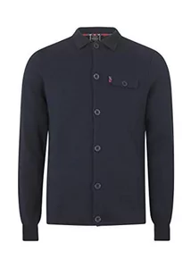 Merc of London Rathbone sweter kardigan, ciemny granatowy, średni męski, Ciemna granica, M - Swetry męskie - miniaturka - grafika 1