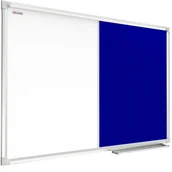 Tablice i flipcharty - Allboards Tablica COMBI suchościeralna magnetyczna filcowa 60x40 cm niebieska rama aluminiowa CO64FN - miniaturka - grafika 1