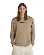 Koszulki męskie - G-STAR RAW Koszulka męska Raw Back Gr Boxy R T Ls, beżowy/khaki (Tree House C784-c941), S - miniaturka - grafika 1