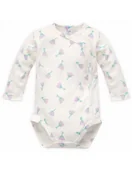 Body dla niemowląt - Pinokio Body niemowlęce bawełniane rozpinane długi rękaw Lilian ecru, Rozmiar: 56 - miniaturka - grafika 1