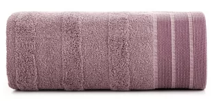 Ręcznik bawełniany, 70x140, ciemna lilia z bordiura, R170-10 - Ręczniki - miniaturka - grafika 1