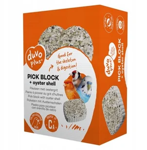 DUVO+ BLOK WAPIENNY DLA PTAKÓW Z MUSZLAMI OSTRYG 200g 7.2x9.7x3.5cm 12787 - Witaminy i odżywki dla ptaków - miniaturka - grafika 1