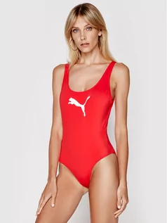 Stroje kąpielowe - Puma Strój kąpielowy Swim 907685 Czerwony - grafika 1