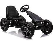 Jeździki dla dzieci - Mercedes Benz Pedal Go Kart Black - miniaturka - grafika 1