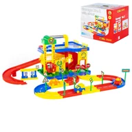 Figurki dla dzieci - Polesie Wader 8-cz. parking zabawkowy, 3-poziomowy, 100x90x38 cm, PP - miniaturka - grafika 1