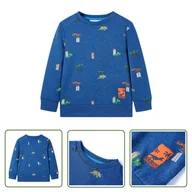Bluzy dla dziewczynek - Bluza dziecięca - ciemnoniebieski melanż - 104 - Bluza Dla Dziecka - miniaturka - grafika 1