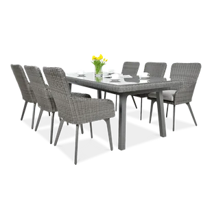 Zestaw z technorattanu MILANO 6/200 Dark Grey - Meble ogrodowe - miniaturka - grafika 1