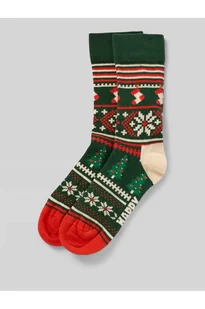 Skarpety o kroju regular fit z wyhaftowanym logo model Christmas Sweater - Happy Socks - Skarpetki damskie - miniaturka - grafika 1