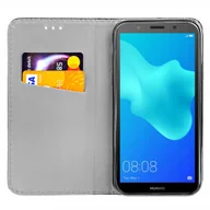 Etui i futerały do telefonów - ETUI Z KLAPKĄ DO HUAWEI Y5 2018 CZARNE ZAMYKANE MAGNETYCZNE KABURA FUTERAŁ - miniaturka - grafika 1