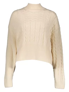 Swetry damskie - adidas Sweter w kolorze beżowym - grafika 1