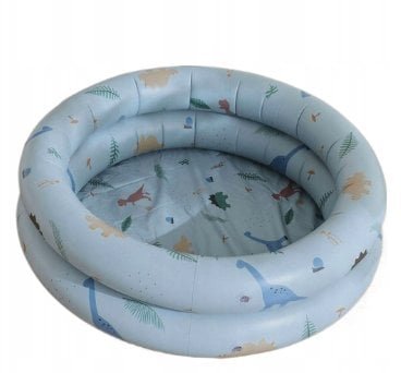 Basen dla dzieci dmuchany okrągły pompowany dziecięcy błękit dinozaury XXL 120CM