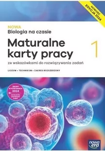 NOWA Biologia na czasie 1. Maturalne karty pracy. Edycja 2024 - Podręczniki dla liceum - miniaturka - grafika 1