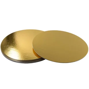 Podkład pod tort ZŁOTE 18cm, grubość 1mm - 10 szt. - Dodatki do ciast w proszku - miniaturka - grafika 1