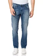 Spodenki męskie - camel active Męskie spodnie jeansowe slim fit Madison Stretch, Jasnoniebieski (Mid Blue), 34W / 36L - miniaturka - grafika 1