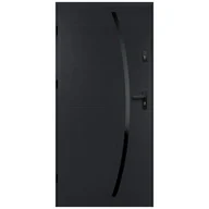 Drzwi zewnętrzne - Isoxa Drzwi zewnętrzne stalowe wejściowe Helios Black 68 antracytowe 80 lewe - miniaturka - grafika 1