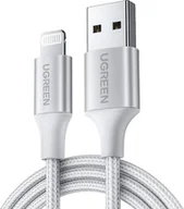 Kable USB - Ugreen Lightning do USB 2.4A US199, 1.5m srebrny - miniaturka - grafika 1