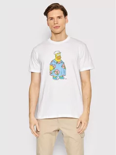 Koszulki męskie - Billabong T-Shirt SIMPSONS C1SS86 BIP2 Biały Regular Fit - grafika 1