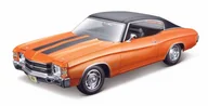 Samochody i pojazdy dla dzieci - Maisto, model kolekcjonerski Chevrolet Chevelle Ss 454 Sport Coupe 1971 Pomarańczowy 1/18 - miniaturka - grafika 1