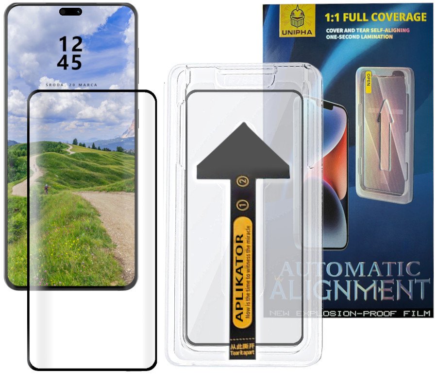 Szkło hartowane z ramką do montażu szybka EASY FIT do Honor Magic 7 Lite 5G