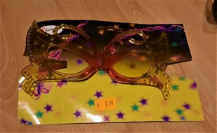Okulary motyl bal karnawał - Dodatki do strojów karnawałowych - miniaturka - grafika 1
