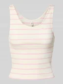 Koszulki i topy damskie - Top o kroju slim fit z prążkowaniem model ‘NESSA’ - miniaturka - grafika 1