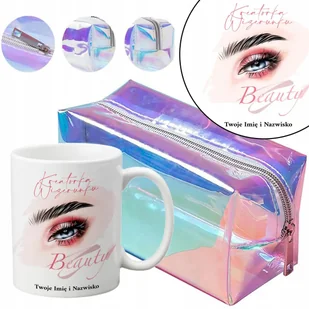 Zestaw Kosmetyczka Kubek KREATORKA WZIERUNKU Imię - Kosmetyczki, organizery i kuferki - miniaturka - grafika 1