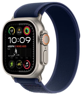 Apple Watch Ultra 2 GPS + Cellular 49mm Tytan naturalny opaska Trail M/L Niebieska - Smartwatch - miniaturka - grafika 2