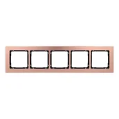 Klawisze i ramki - Karlik Ramka pięciokrotna Deco metal - miedź szczotkowana, czarny - miniaturka - grafika 1
